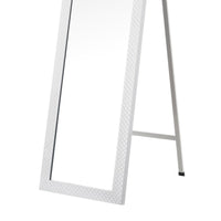 Espejo de pie 4 posiciones blanco con rombos de 37x157 cm