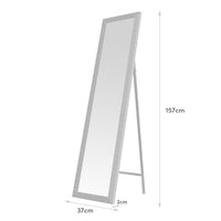 Espejo de pie 4 posiciones blanco con rombos de 37x157 cm