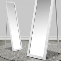 Espejo de pie 4 posiciones blanco con rombos de 37x157 cm