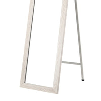 Espejo de pie blanco decapí© de madera MDF de 37x157cm