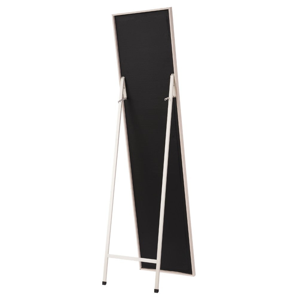 Espejo de pie blanco decapí© de madera MDF de 37x157cm