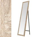 Espejo de pie natural de madera MDF de 37x157 cm