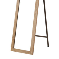 Espejo de pie natural de madera MDF de 37x157 cm