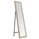 Espejo de pie natural de madera MDF de 37x157 cm