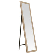Espelho de chão natural de madeira MDF de 37x157 cm