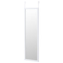 Espejo para puerta o pared de plástico color blanco de 35x125 cm