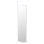Espelho para porta ou parede em plástico branco de 35x125 cm