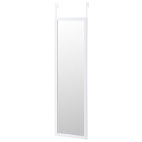 Espejo para puerta o pared de plástico color blanco de 35x125 cm