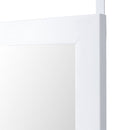 Espejo para puerta o pared de plástico color blanco de 35x125 cm