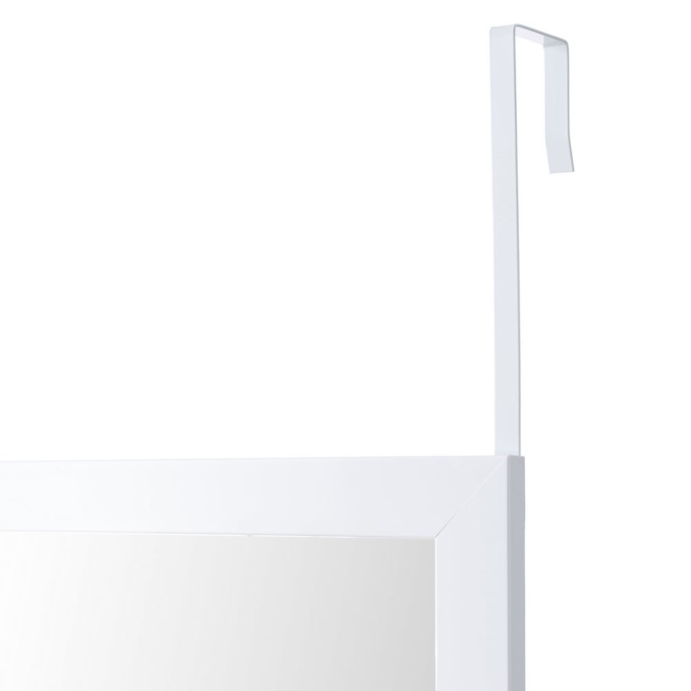 Espejo para puerta o pared de plástico color blanco de 35x125 cm