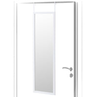 Espejo para puerta o pared de plástico color blanco de 35x125 cm