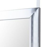 Espejo para puerta o pared de plástico color gris de 35x125 cm