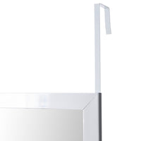 Espejo para puerta o pared de plástico color gris de 35x125 cm