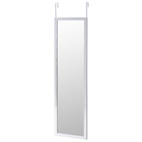 Espejo para puerta o pared de plástico color gris de 35x125 cm