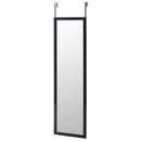 Espejo para puerta o pared de plástico color negro de 35x125 cm