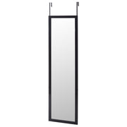 Espejo para puerta o pared de plástico color negro de 35x125 cm