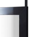 Espejo para puerta o pared de plástico color negro de 35x125 cm