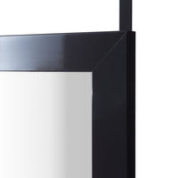 Espejo para puerta o pared de plástico color negro de 35x125 cm