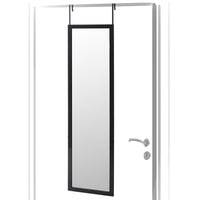 Espejo para puerta o pared de plástico color negro de 35x125 cm