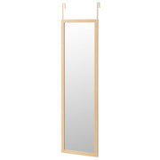 Espejo para puerta o pared de color madera natural de 35x125 cm