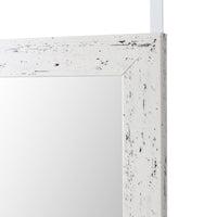 Espejo para puerta o pared de color blanco envejecido de 35x125cm