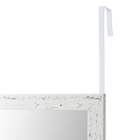Espejo para puerta o pared de color blanco envejecido de 35x125cm