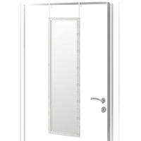 Espejo para puerta o pared de color blanco envejecido de 35x125cm