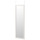 Espejo para puerta o pared de madera blanca de 35x125 cm