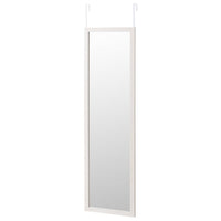 Espejo para puerta o pared de madera blanca de 35x125 cm