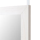 Espejo para puerta o pared de madera blanca de 35x125 cm