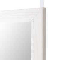 Espejo para puerta o pared de madera blanca de 35x125 cm
