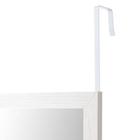 Espejo para puerta o pared de madera blanca de 35x125 cm