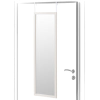 Espejo para puerta o pared de madera blanca de 35x125 cm