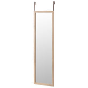Espejo para puerta o pared de madera color roble de 35x125 cm