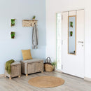 Espejo para puerta o pared de madera color roble de 35x125 cm
