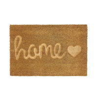 Felpudo antideslizante de fibra de coco natural modelo Home de 60x40 cm