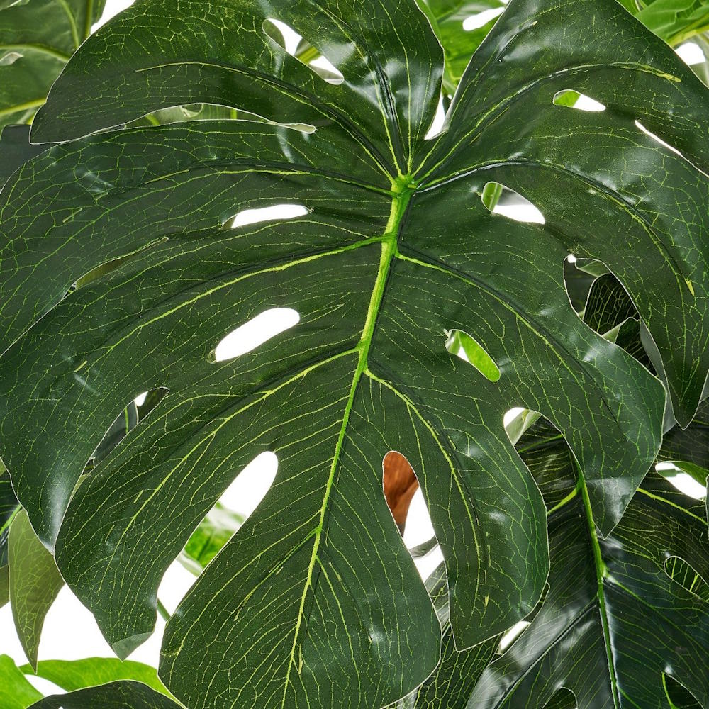 Planta artificial monstera verde con maceta de plástico de 170 cm