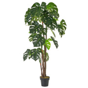 Planta artificial monstera verde em vaso plástico 170 cm