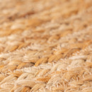 Alfombra redonda trenzada de yute natural doble costura de 90 cm