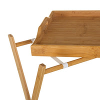 Mesita Bandeja Plegable de bambíº marrón de 35x55x61 cm