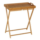 Mesita Bandeja Plegable de bambíº marrón de 35x55x61 cm