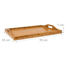Mesita Bandeja Plegable de bambíº marrón de 35x55x61 cm