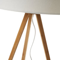 Lámpara de mesa trí­pode de bambíº natural de í˜ 30x55 cm