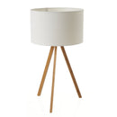 Lámpara de mesa trí­pode de bambíº natural de í˜ 30x55 cm