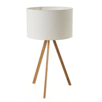 Lámpara de mesa trí­pode de bambíº natural de í˜ 30x55 cm