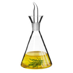Aceitera antigoteo de cristal transparente de 500 ml y 10x10x22 cm