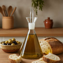 Aceitera antigoteo transparente de cristal 500 ml 10x10x22 cm