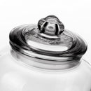 Juego de 3 botes bombonera de cristal transparente con tapa
