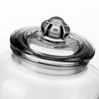 Juego de 3 botes bombonera de cristal transparente con tapa