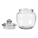Juego de 3 botes bombonera de cristal transparente con tapa